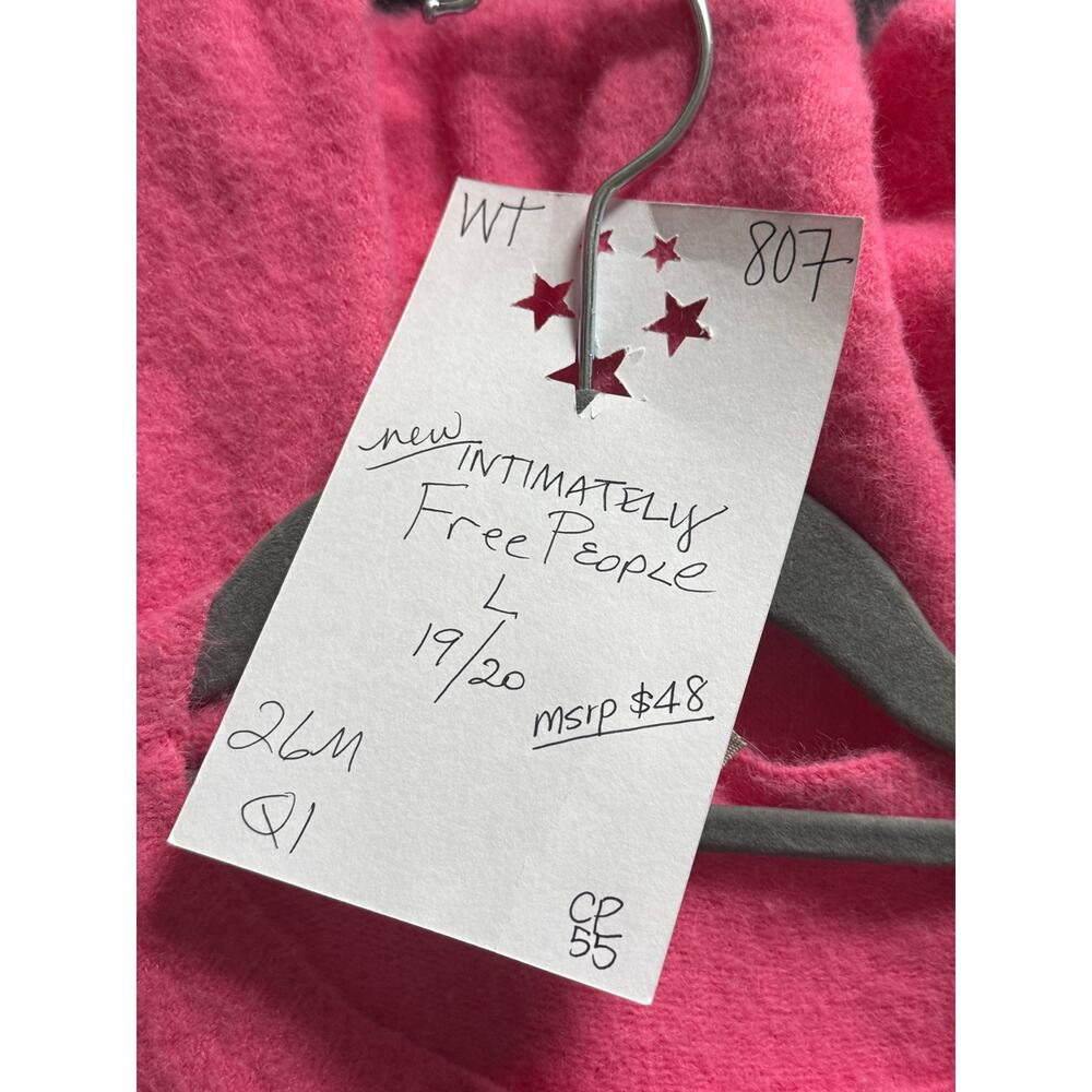New Intimately Free People Knit Tank Women's Large Warm Fluff in Pink MSRP$48 - Picture 3 of 6